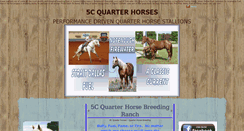 Desktop Screenshot of 5cquarterhorses.com